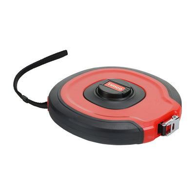 30m x 13mm Closed Reel Tape Measure – Fibreglass Dual Scale with 3x Fast Winding & Shockproof Case (PACK OF 1)