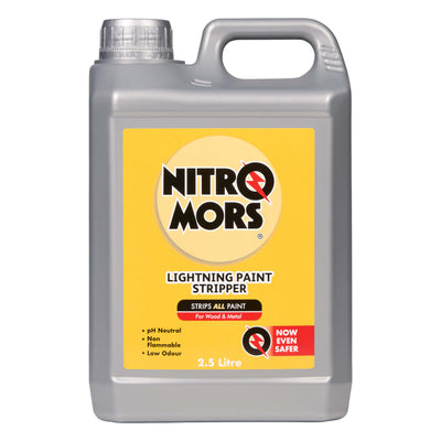 250ml Nitromors Lightning Paint Stripper bottle, ideal for fast and powerful paint removal.