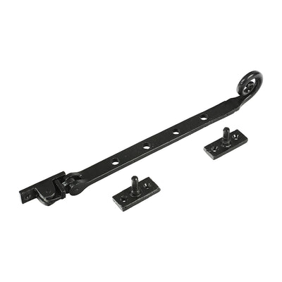 252mm Antique Black Curly Tail Casement Stay | Traditional Window Stay, Wooden Casement
