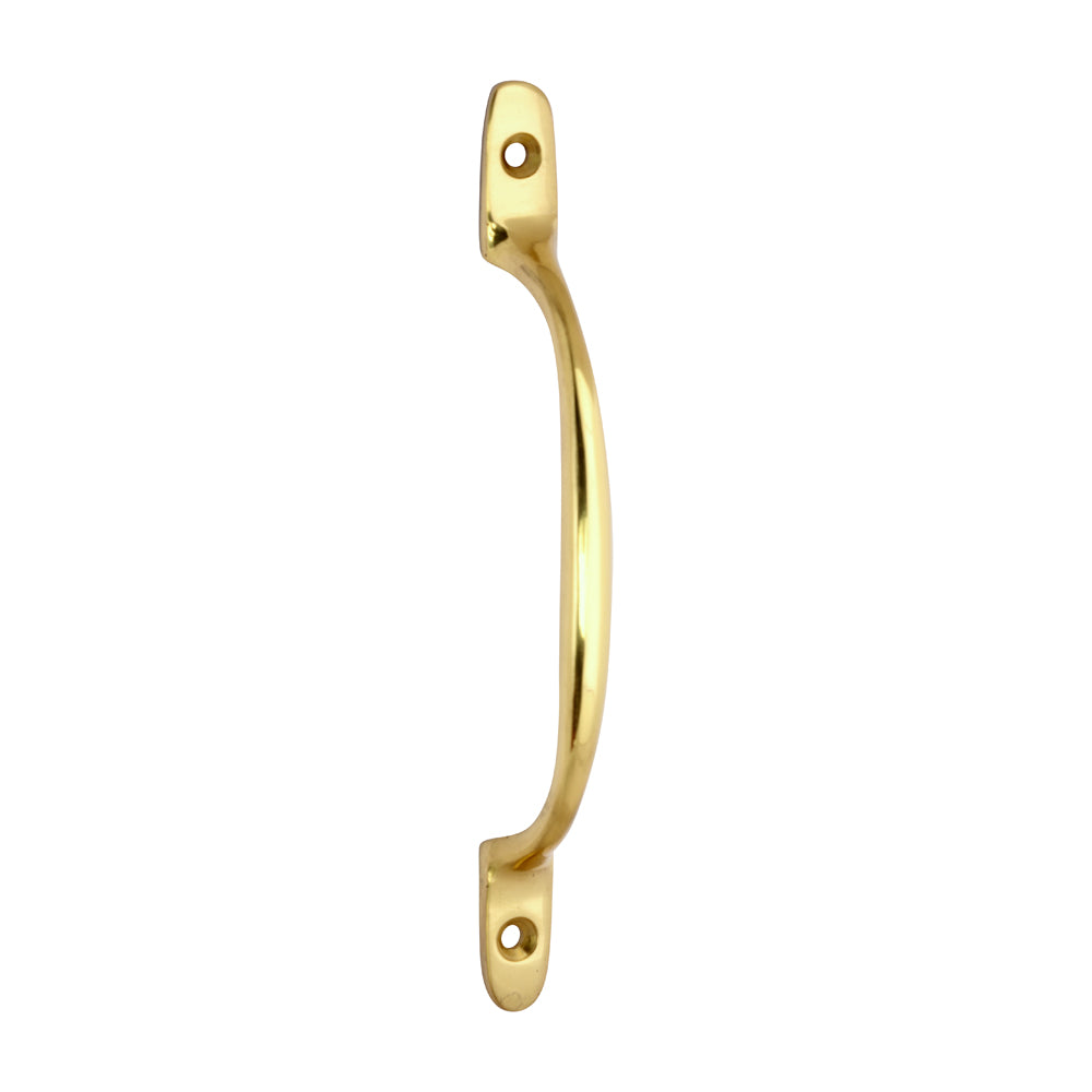 160mm & 100mm Traditional Pattern Sash Pull Handle – Polished Brass Window Lift for Sash Windows