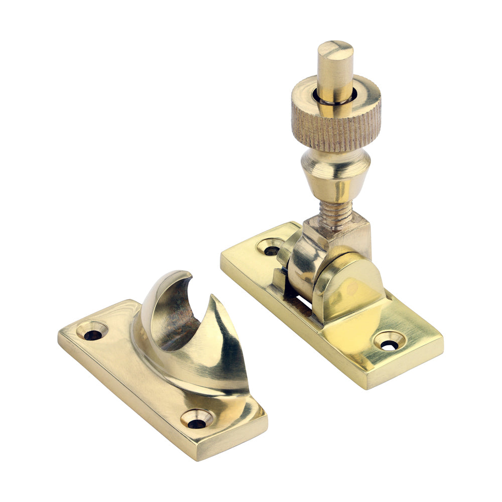 57 x 22 mm Brighton Pattern Sash Fastener – Polished Brass Window Lock