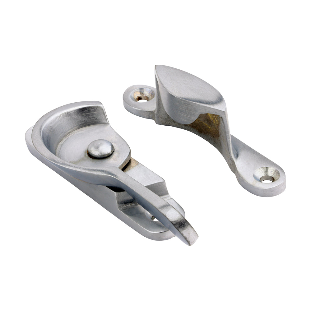 68 x 14mm Fitch Pattern Sash Fastener – Satin Chrome Sliding Sash Window Lock for Timber Windows