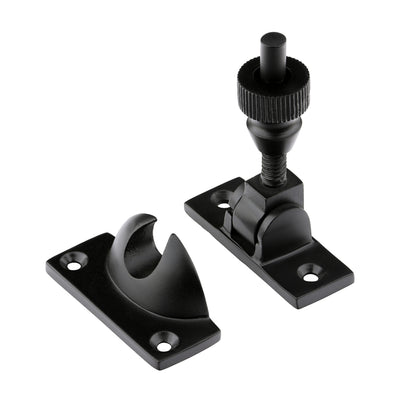 57 x 22mm Brighton Pattern Sash Fastener – Matt Black Sliding Sash Window Lock for Timber Windows