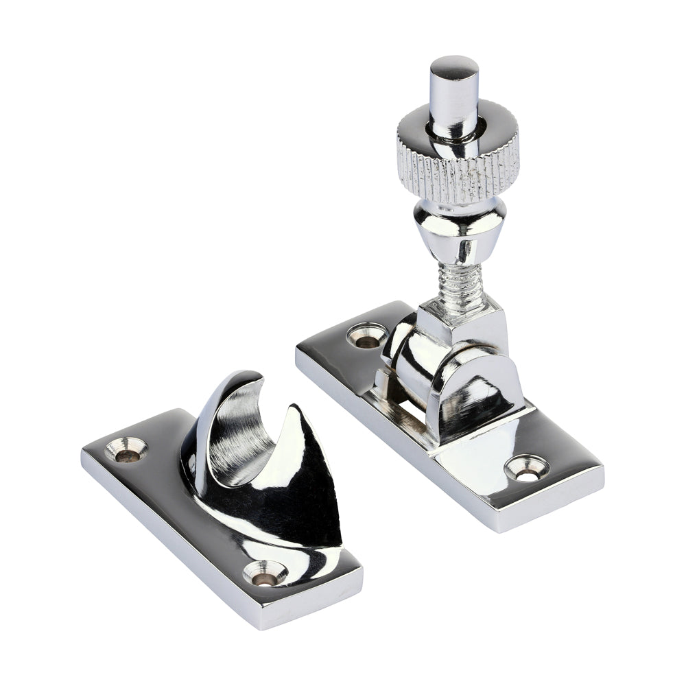 57 x 22 mm Brighton Pattern Sash Fastener – Polished Chrome Window Lock for Sash Windows