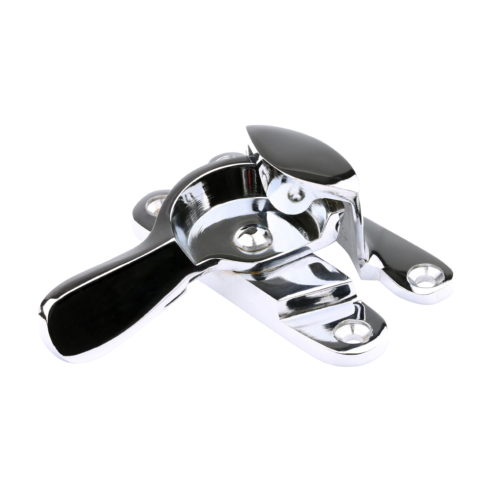 68 x 14mm Fitch Pattern Sash Fastener | Polished Chrome Brass Window Lock Screws Incl.