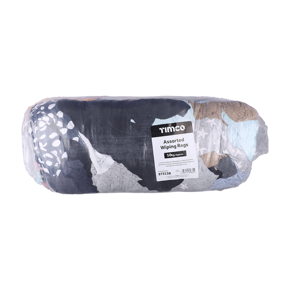10kg Assorted Cotton Wiping Rags – Mixed Cleaning Cloths for Workshops ...