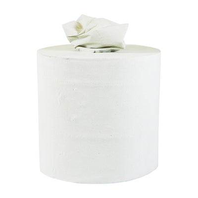 Centrefeed Rolls – White 2-Ply Paper Towels | Absorbent Cleaning Rolls for Kitchen, Workshop & Workplace Hygiene
