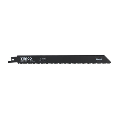 225mm - TIMCO Reciprocating Saw Blades – Metal Cutting – Bi-Metal – S1122BF | Bosch Equivalent Blades for Non-Ferrous Metals - Pack of 5 (A3013-200)