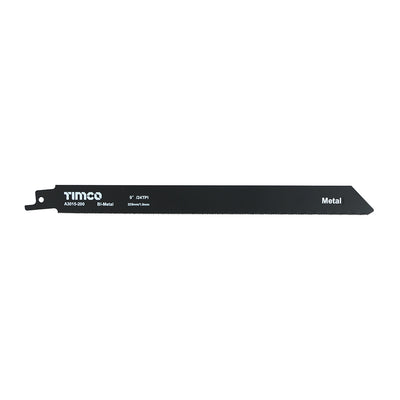 225mm - TIMCO Reciprocating Saw Blades – Metal Cutting – Bi-Metal – S1122AF | Thin Sheet Metal Precision - Pack of 5 (A3015-200)