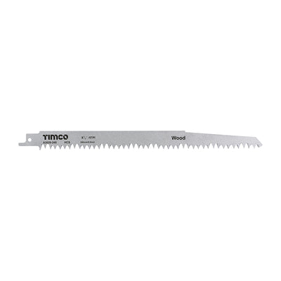 240mm - TIMCO Reciprocating Saw Blades – S1531L (High Carbon Steel) – Fast Wood Cutting, 5 TPI - Pack of 5 (A3029-240)
