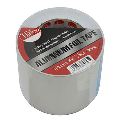 TIMCO Aluminium Foil Tape – Heat & Moisture Resistant, Weatherproof Sealing Tape