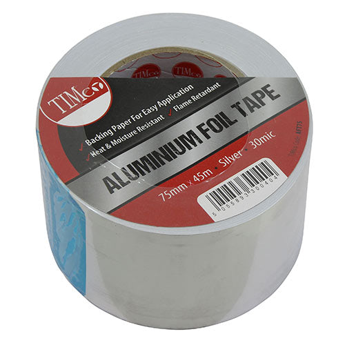 TIMCO Aluminium Foil Tape – Heat & Moisture Resistant, Weatherproof Sealing Tape