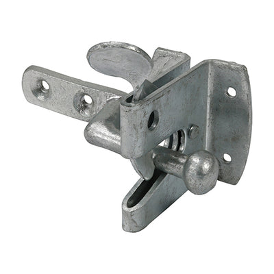 2" Automatic Gate Latch – Hot Dipped Galvanised Pad-Lockable Self-Latching Gate Catch for Outdoor Gates & Sheds