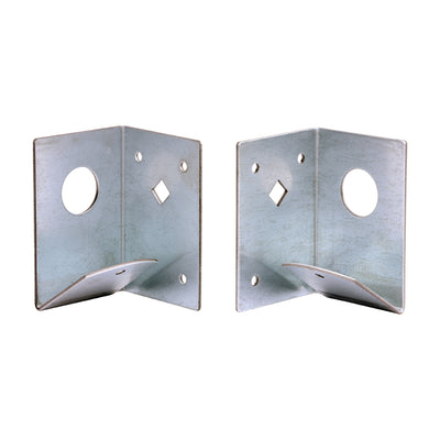 90 x 60 x 60 Arris Rail Support Brackets Galvanised for Feather Edge Fencing – x1 Pair (ARBS)