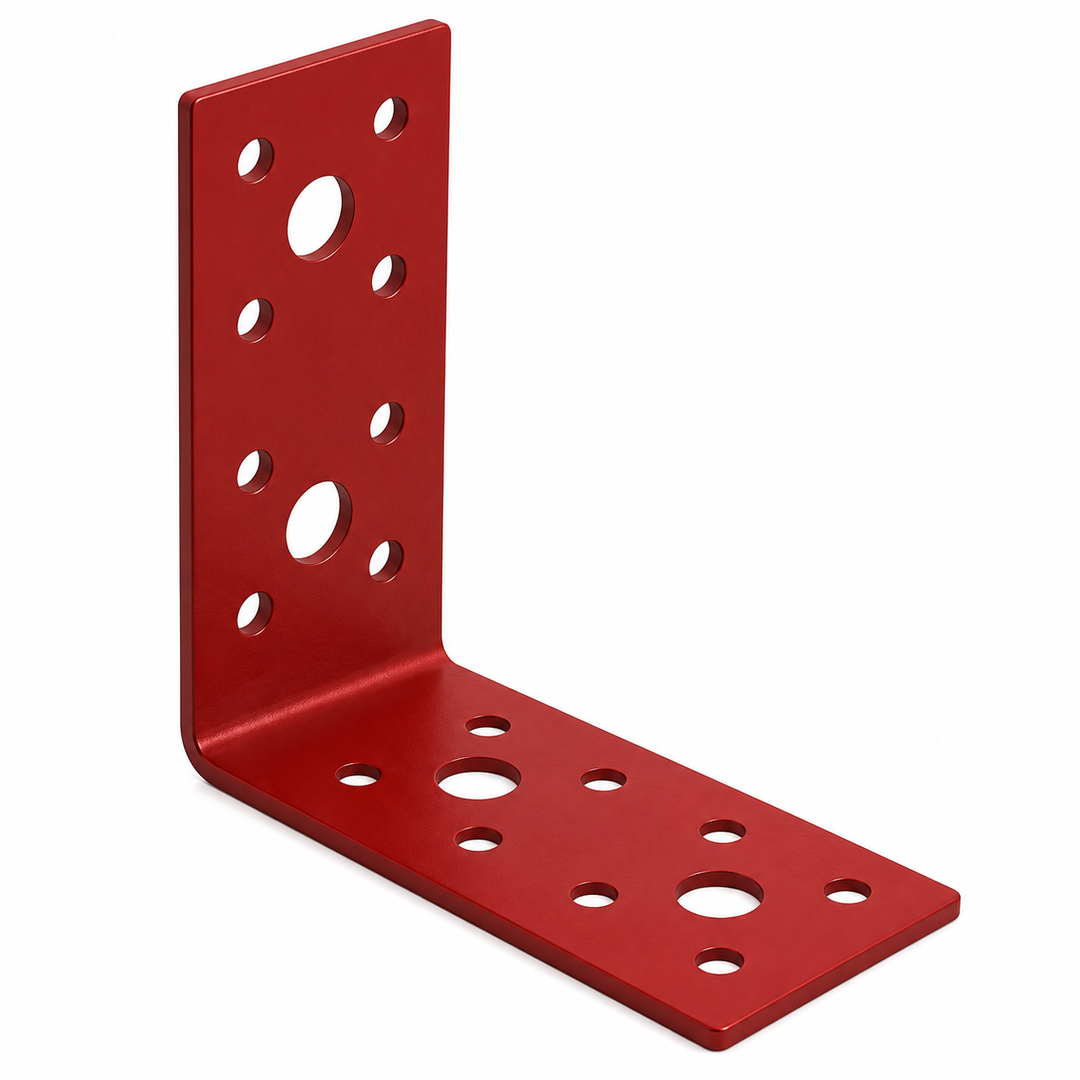 Red Angle Bracket on white background  