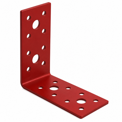 Red Angle Bracket on white background  