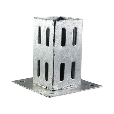 Bolt Down Shoe Quick Fit Hot Dipped Galvanised – Fence Post Support for Decking, Pergolas & Garden Fencing