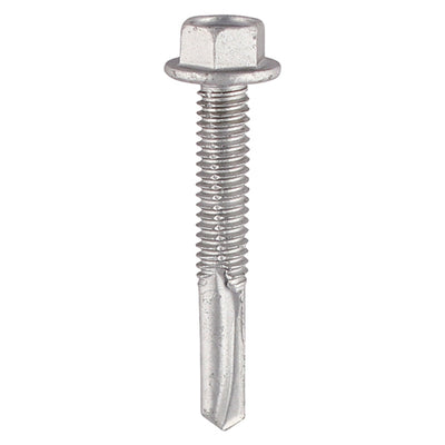 Metal Construction Heavy Section Screws - Hex Self-Drilling Bi-Metal Exterior Silver Organic