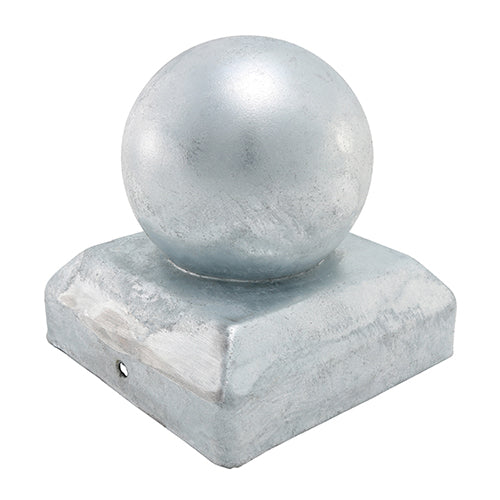 (1 UNIT) Ball Fence Post Cap – Zinc Coated Carbon Steel Decorative Top Cover for Garden, Fencing & Gate Posts