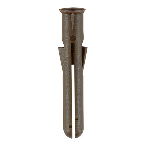 42mm Plastic Plugs - Brown | High Performance Wall Plugs for Concrete, Brick & Block