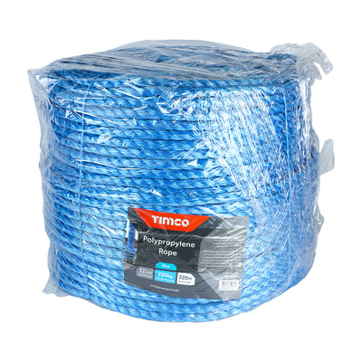 Polypropylene Rope - Blue - Long Coil | Strong Waterproof Utility Rope for Outdoor, Marine & General Use