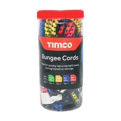 Bungee Cords – Mixed Pack for Securing Loads, Travel & Storage – Multi-Size Elastic Straps with Hooks