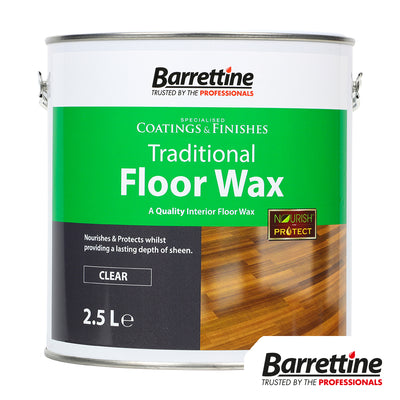 2.5L Traditional Floor Wax | Clear Interior Wood Finish | Nourishes & Protects for Lasting Sheen