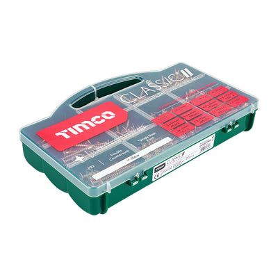 TIMCO Classic Multi-Purpose Screws Mixed Tray PZ Double Countersunk Yellow – 895 Pieces