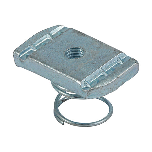 Zinc Channel Nuts Without Spring | Metric Strut Nuts for Unistrut Framing Channel | Heavy Duty Threaded Fasteners for Cable Trays & Ducting