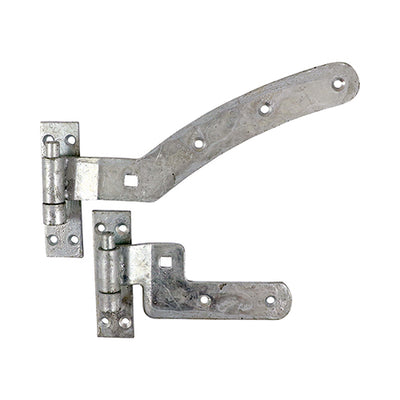 300mm Pair of Curved Rail Hinge Set – Left Hand – Hot Dipped Galvanised – Pack of 1