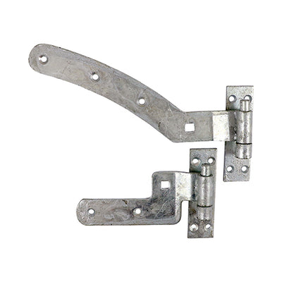300mm Pair of Curved Rail Hinge Set – Right Hand – Hot Dipped Galvanised – Pack of 1
