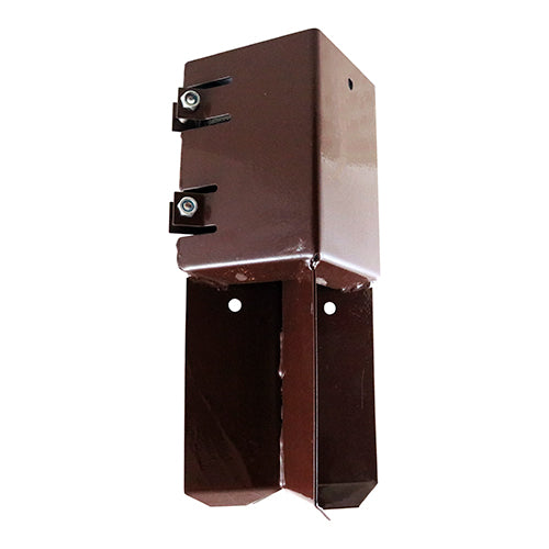 Concrete In Shoe – Bolt Secure Oxide Red Fence Post Holder