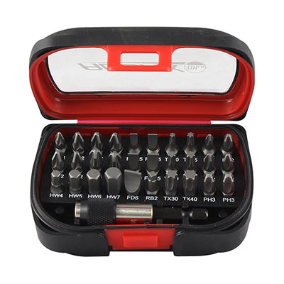 Mixed S2 Driver Bit Set 31 Piece with Quick Release Adaptor and Protective Case