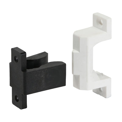 Dual Direction Panel Connector (2 Pack) | Black/White Durable Plastic Clip | Furniture Panel & Dummy Drawer Front Fixings