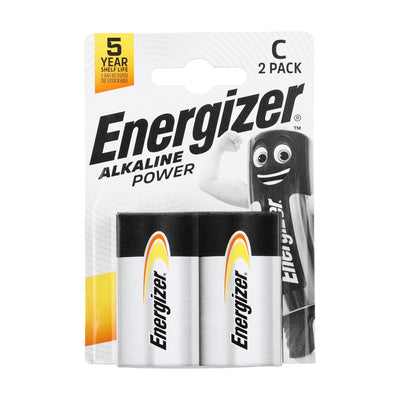 C Alkaline Power Batteries – Energizer Long-Lasting Energy Cells for Everyday Devices (PACK OF 2)