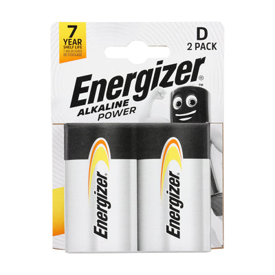 D Alkaline Power Batteries – Energizer Long-Lasting Energy Cells for Torches, Radios & Devices (PACK OF 2)