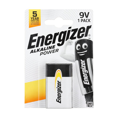 9V Alkaline Power Battery – Energizer Long-Life 9V Cell for Smoke Alarms, Radios & Testers (PACK OF 1)