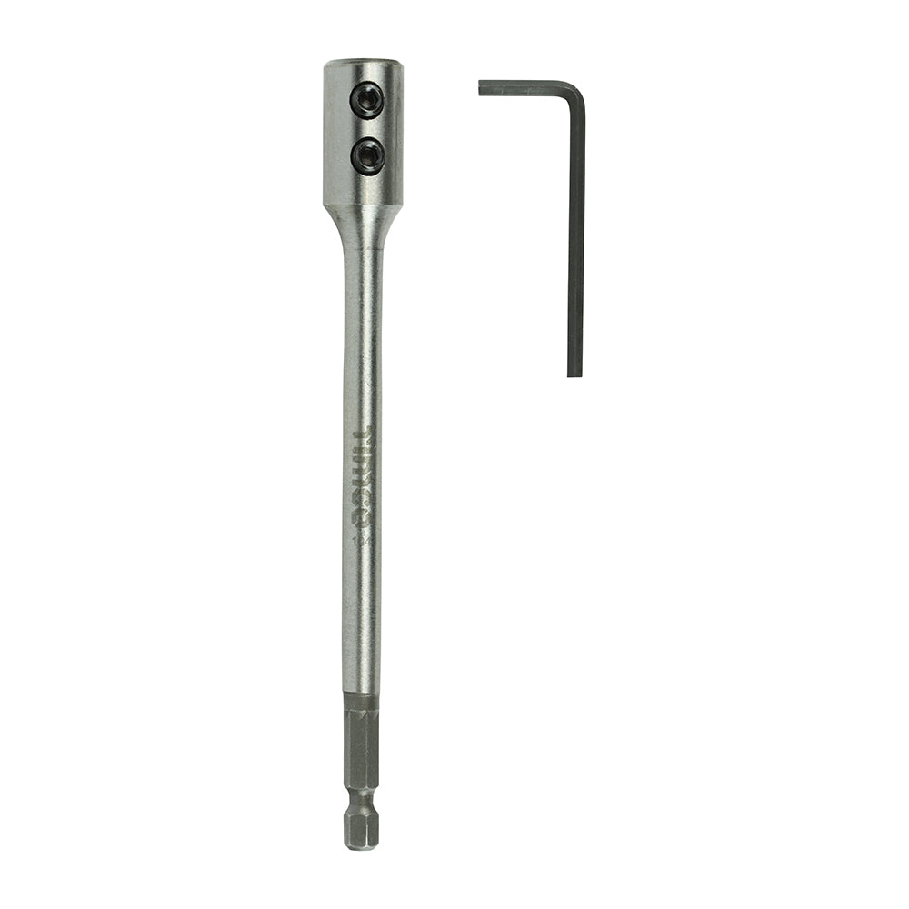 1/4" Flat Wood Bit Extension Rod with Allen Key – Drill Bit Extension for Flat Wood Bits