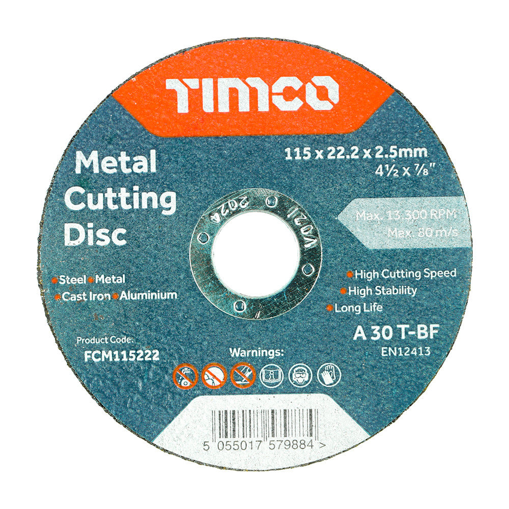 Bonded Abrasive Cutting Disc | High Speed Metal & Stainless Steel Cutting Wheel – EN 12413