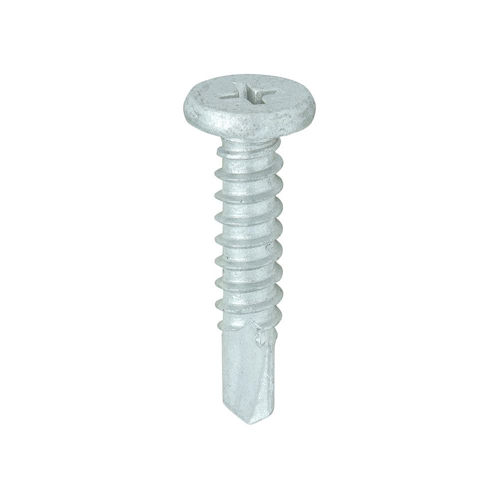 Framing Screws - PH Low Profile Pancake - Metal Construction Sheet Screws - Silver | Self-Drilling Carbon Steel Screws for Metal Panels & Framing