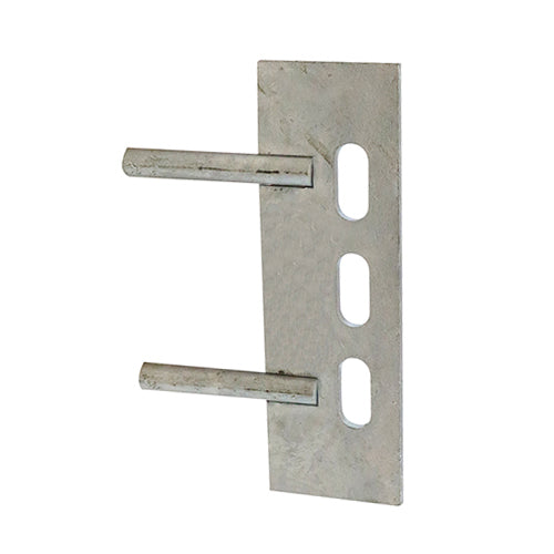 150 x 50mm Gravel Board Clip – Twin Pin Galvanised – Pack of 1 (GB2P)