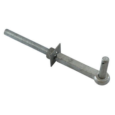 (1 UNIT) Gate Hook to Bolt – Hot Dipped Galvanised Gate Fitting with Square Plate Washer & Hex Nuts – For 4" to 10" Timber Posts