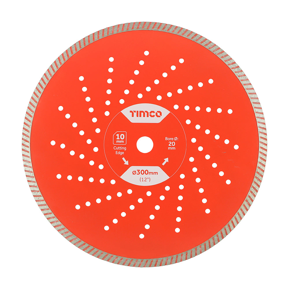 Continuous Mesh Rim 300mm x 20.0mm Trade Diamond Blade – Continuous Rim Cutting Disc (BOX ...