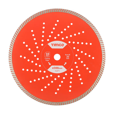 300mm x 20.0mm Trade Diamond Blade – Continuous Rim Cutting Disc (BOX OF 1)