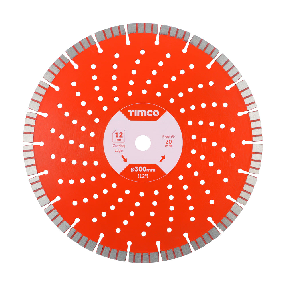TIMCO Premium Diamond Blade – Turbo Segmented Cutting Disc for Concrete, Brick, Granite & Stone