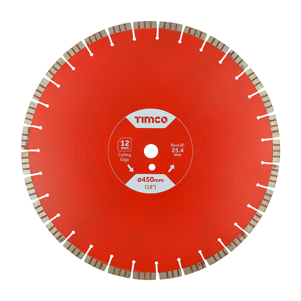 TIMCO Premium Diamond Blade – Turbo Segmented Cutting Disc for Concrete, Brick, Granite & Stone