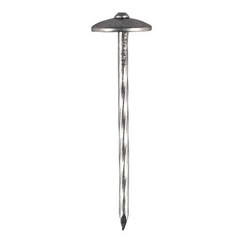 Spring Head Nails – Galvanised Twisted Shank for Corrugated Sheeting & Roofing Fixings – Medium Duty Rust Protection – Pack
