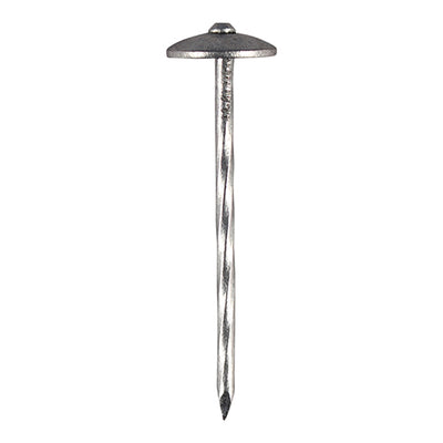 Spring Head Nails – Galvanised Twisted Shank for Corrugated Sheeting & Roofing Fixings – Medium Duty Rust Protection – Pack