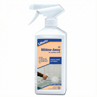500ml Lithofin KF Mildew-Away | Black Mould & Mildew Remover Spray for Grout & Silicone