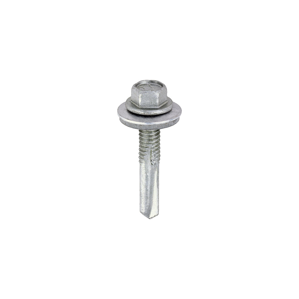 TIMCO Metal Construction Heavy Section Screws - Hex Self-Drilling Exterior Silver Organic